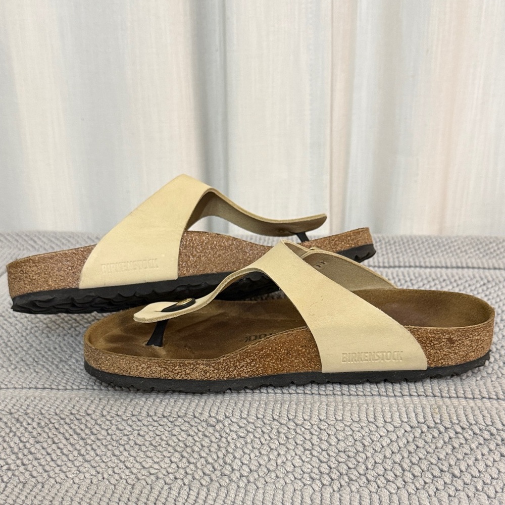 Birkenstock Women’s Gizeh Cream Thong Sandals Sz 42 US-11 very nice - Picture 11 of 11